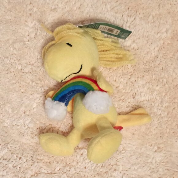 NWT ~ PEANUTS: Pride Woodstock Rainbow Squeaker & Crinkle 6 inch Pet Toy - Picture 7 of 11